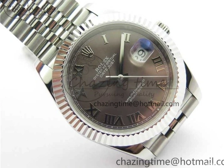 1219 DateJust 41mm 126334 SS BP Maker 1:1 Best Edition New Version Gray Roman Dial on Jubilee Bracelet Reliable 3035